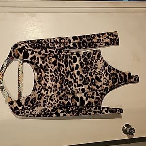 Cheetah print long sleeve bodysuit